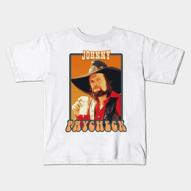 Johnny Paycheck // Retro Kids T-Shirt by Mandegraph